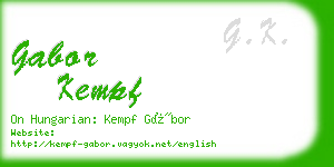 gabor kempf business card